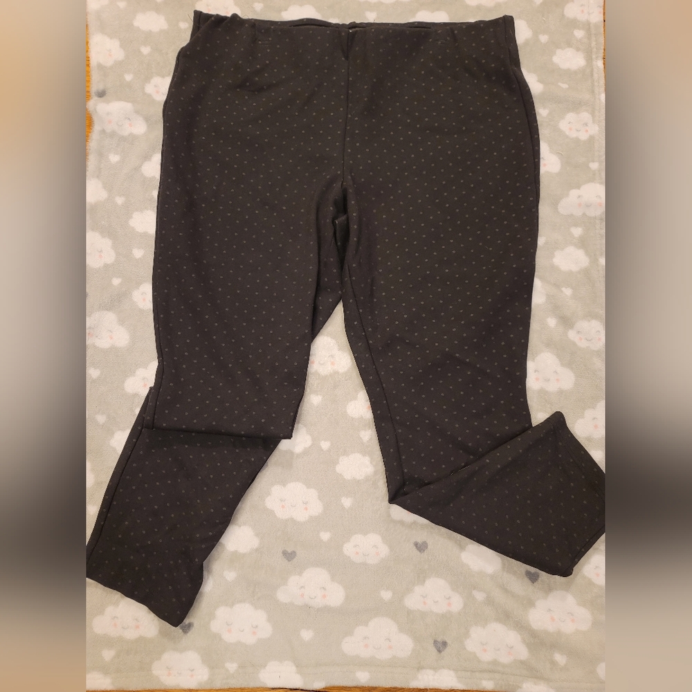 Nanette Lepore Black Polka Dot Pull On Pants